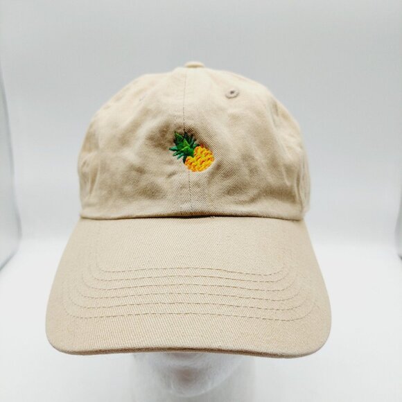Tan Hat With Embroidered Pineapple Strapback North & Acrux - Picture 2 of 9